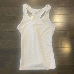 Women’s white workout tank top from Amazon. Size small.